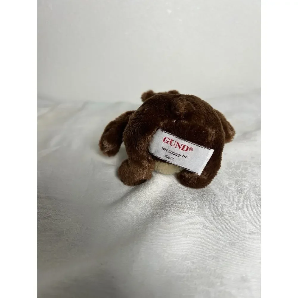 Vtg Gund Mini Goober Brown Bear Plush Stuffed Animal